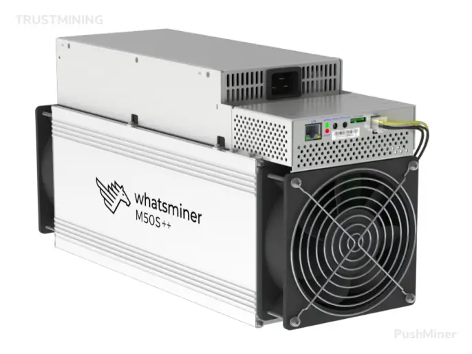 Оборудование для майнинга WhatsMiner M50S++ 154 Th/s, производитель MicroBT, алгоритм SHA-256 Превью