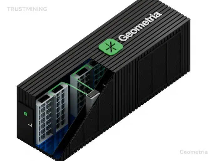 Mining container, capacity up to 192 ASIC miners, power up to 831 kW Preview