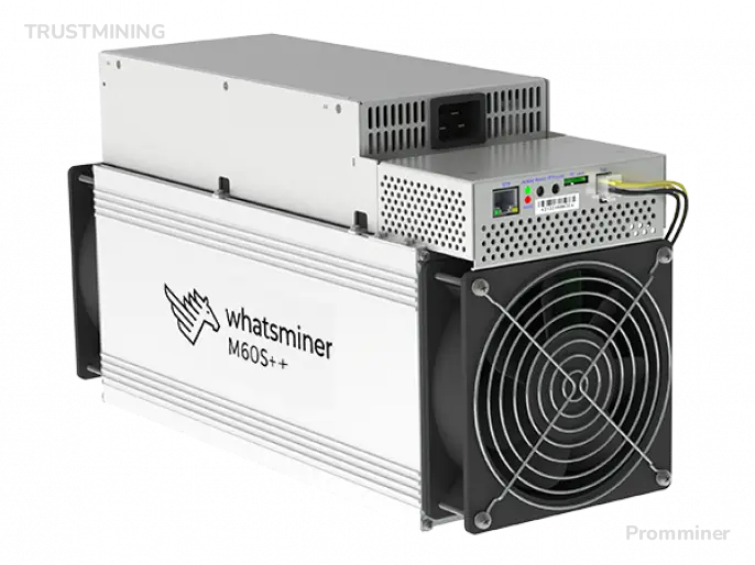 Mining equipment WhatsMiner M60S++ 220Th/s, manufacturer MicroBT, algorithm SHA-256 Preview